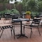 Flash Furniture Mellie 27.5'' Black Square Metal Indoor-Outdoor Table with Base TLH-053-2-BK-GG - alternate 1
